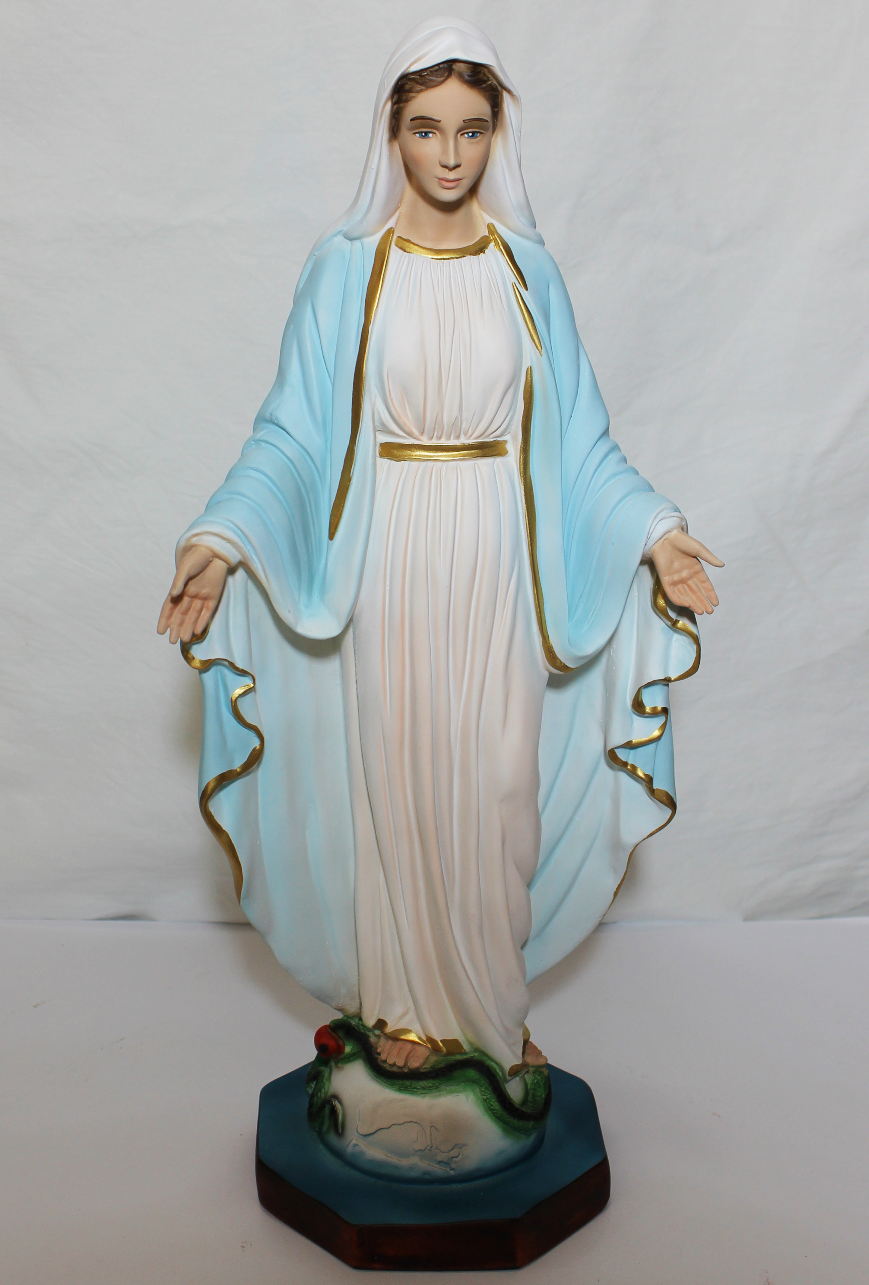 Statua in resina bianca Madonna Miracolosa
