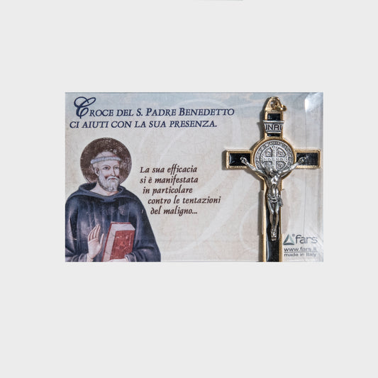 Confezione Croce San Benedetto in Metallo e Smalto - Magnificat