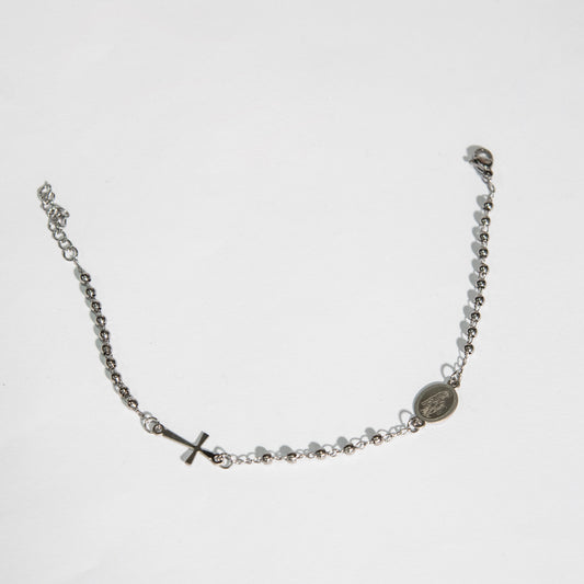 Braccialetto rosario in acciaio - Magnificat