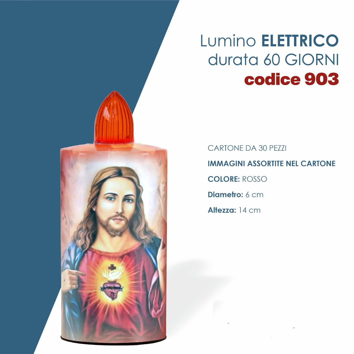 Lumino elettronico 60 giorni stampa Gesù - Magnificat