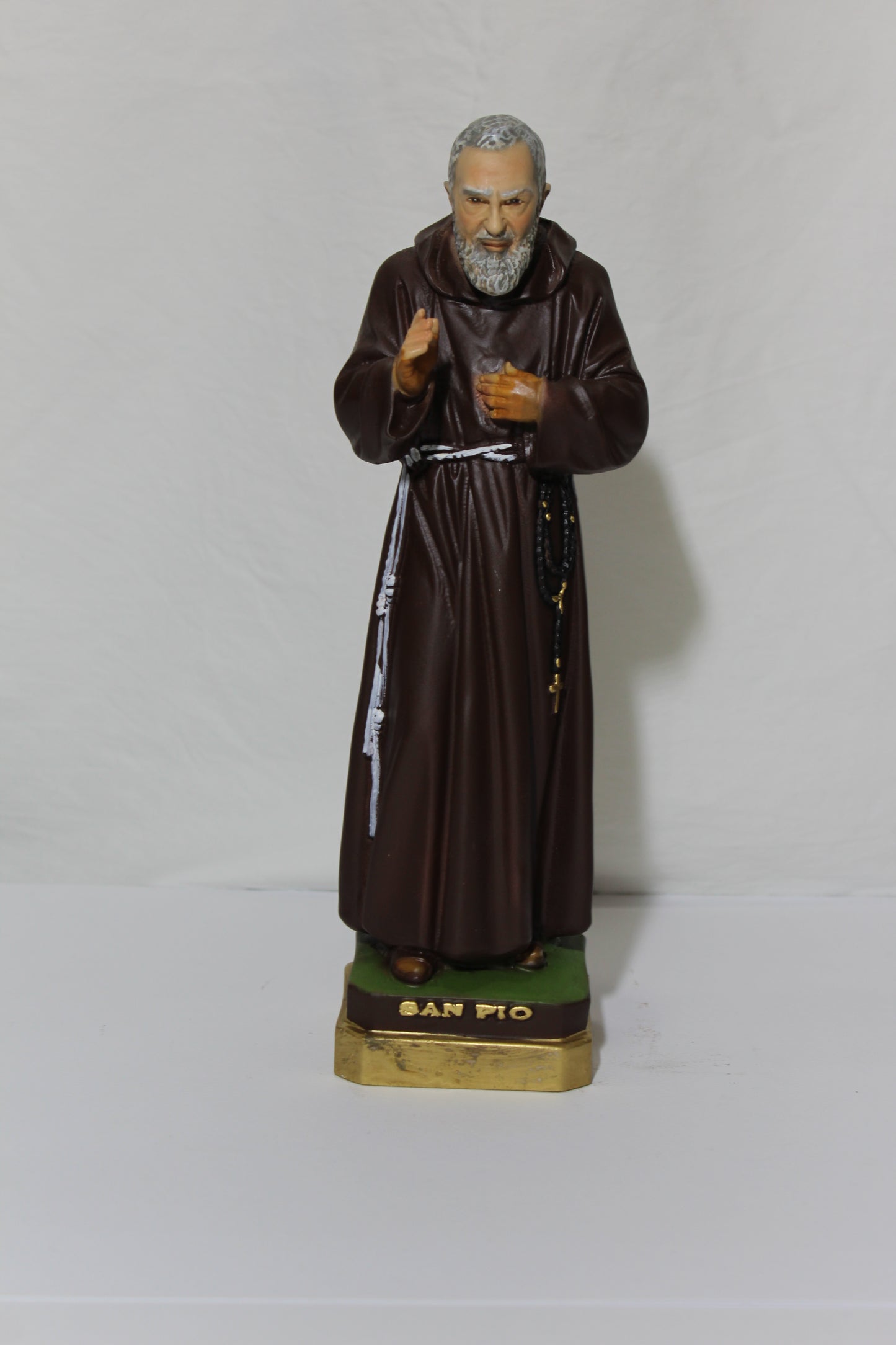 Statua Padre Pio in resina piena 30cm - Magnificat