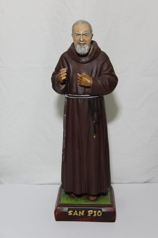 Statua di Padre Pio in resina piena 40cm - Magnificat