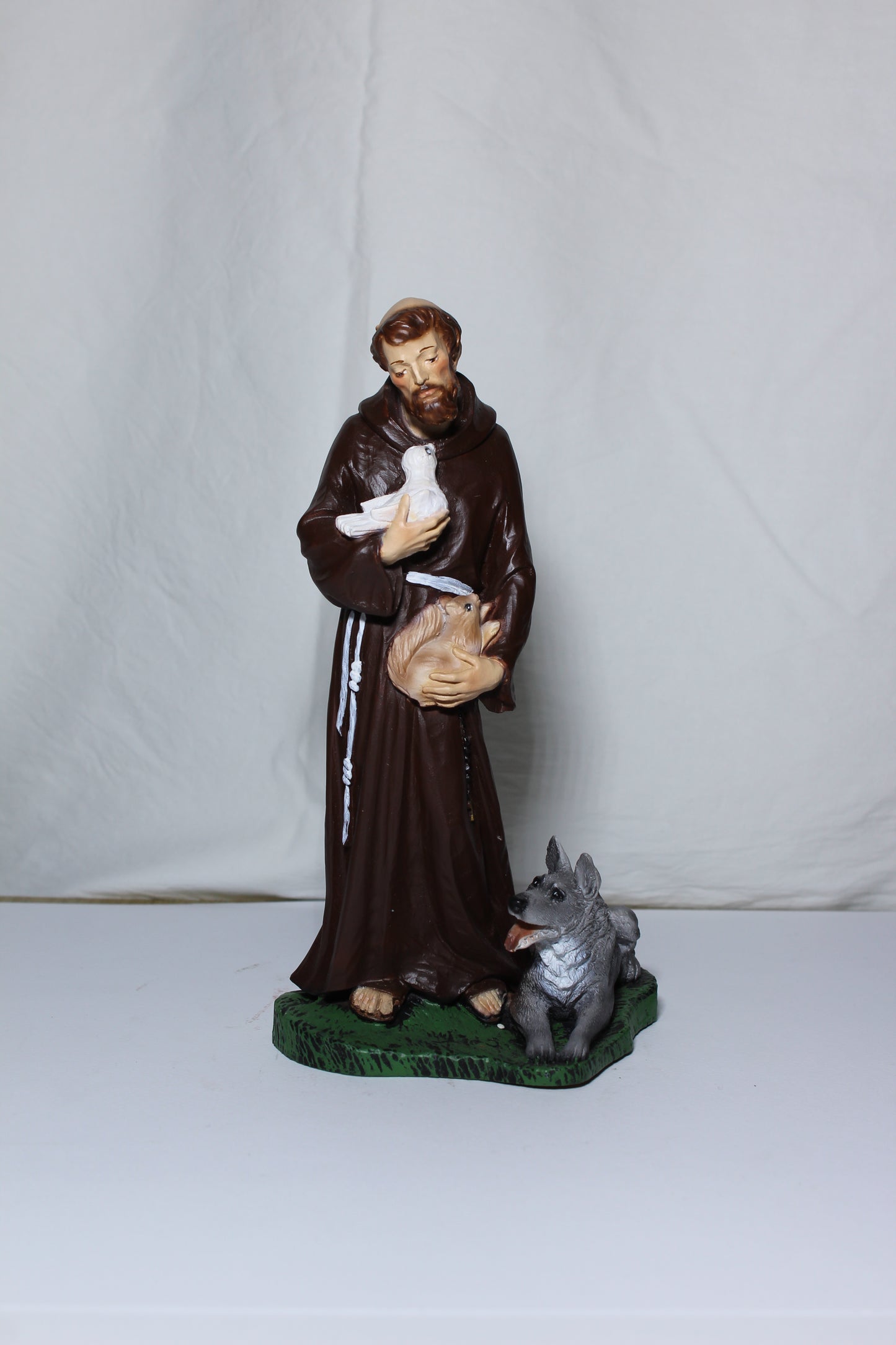 Statua San Francesco con il lupo 30cm - Magnficat